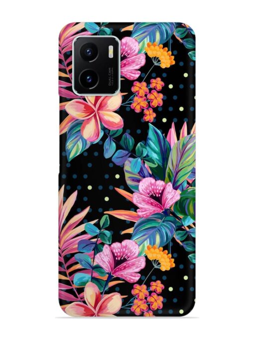 Seamless Floral Pattern Snap Case for Vivo Y15S Zapvi