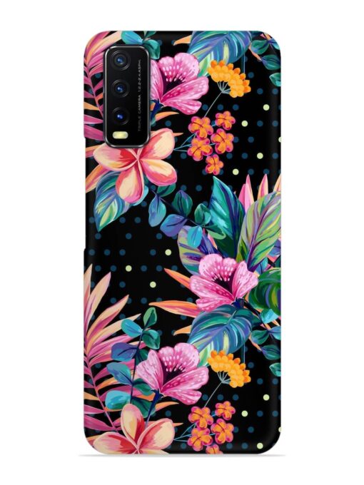 Seamless Floral Pattern Snap Case for Vivo Y20T Zapvi