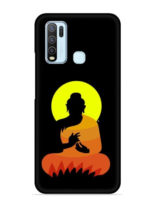 Buddha Art Black Snap Case for Vivo Y30 Zapvi