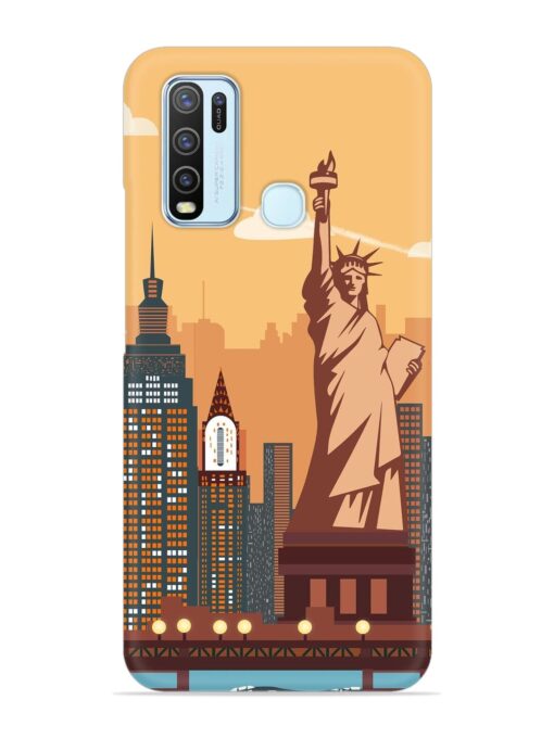 New York Statue Of Liberty Architectural Scenery Snap Case for Vivo Y30 Zapvi