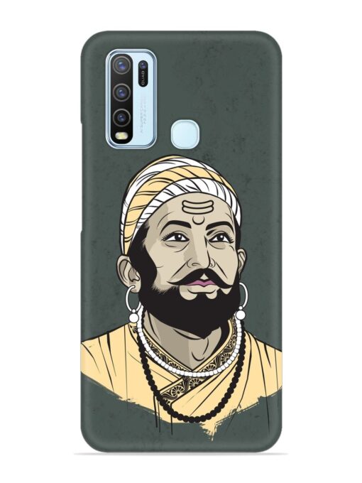 Shivaji Maharaj Vector Art Snap Case for Vivo Y30 Zapvi