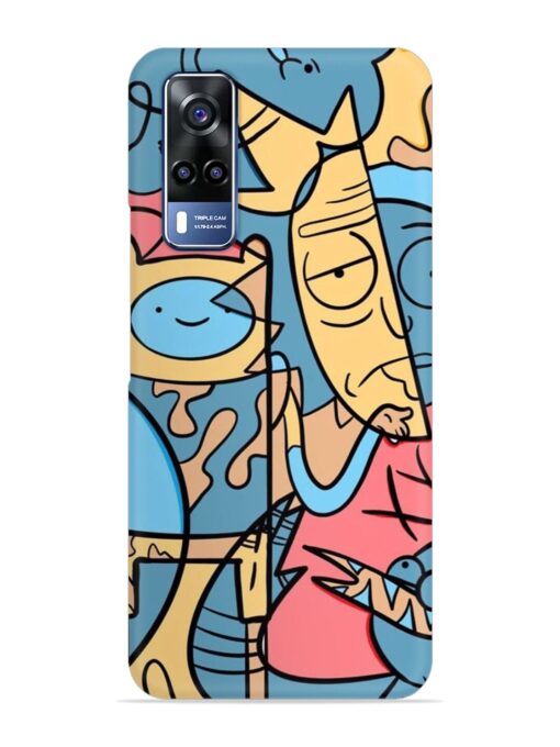 Silly Face Doodle Snap Case for Vivo Y31 Zapvi