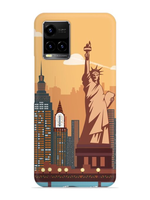 New York Statue Of Liberty Architectural Scenery Snap Case for Vivo Y33T Zapvi