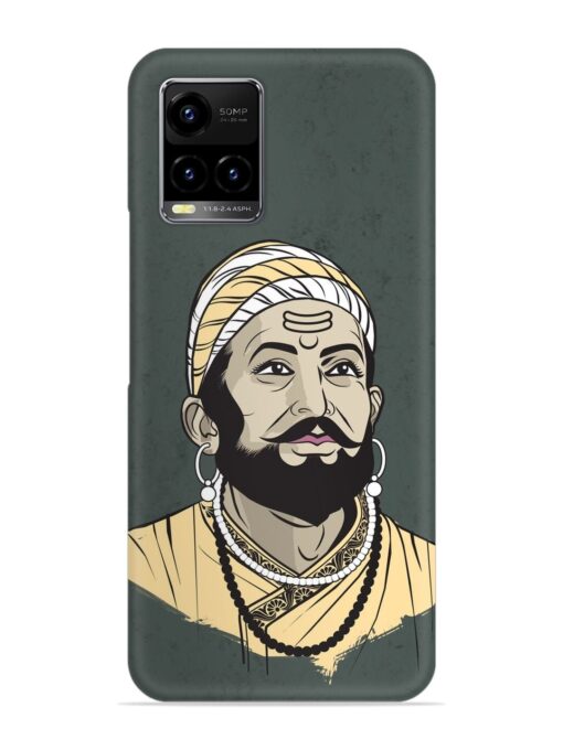 Shivaji Maharaj Vector Art Snap Case for Vivo Y33T Zapvi