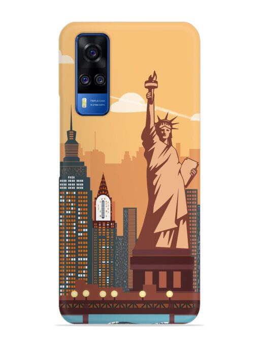 New York Statue Of Liberty Architectural Scenery Snap Case for Vivo Y51 Zapvi