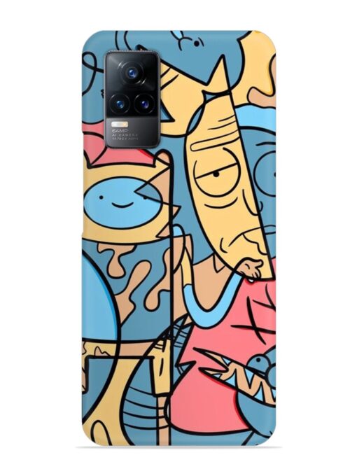 Silly Face Doodle Snap Case for Vivo Y73 Zapvi