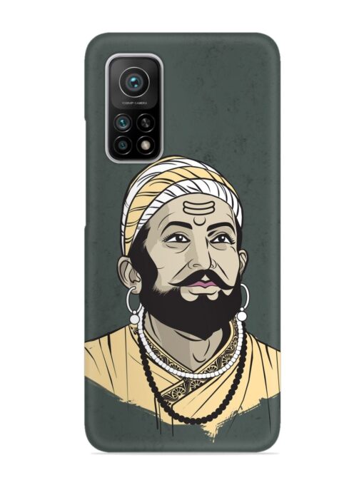 Shivaji Maharaj Vector Art Snap Case for Xiaomi Mi 10T (5G) Zapvi