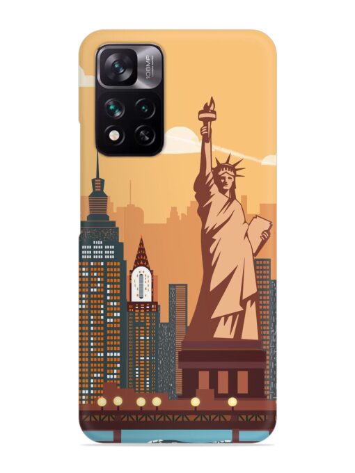 New York Statue Of Liberty Architectural Scenery Snap Case for Xiaomi Mi 11I (5G) Zapvi