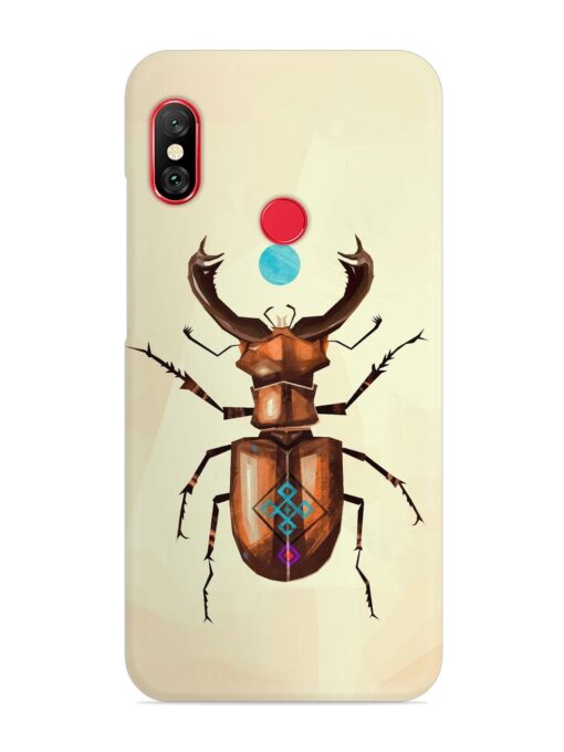 Stag Beetle Vector Snap Case for Xiaomi Mi A2 Zapvi