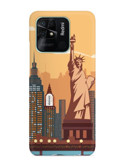New York Statue Of Liberty Architectural Scenery Snap Case for Xiaomi Redmi 10 Zapvi