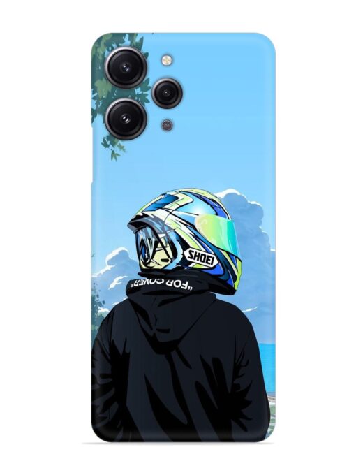Rider With Helmet Snap Case for Xiaomi Redmi 12 (4G) Zapvi