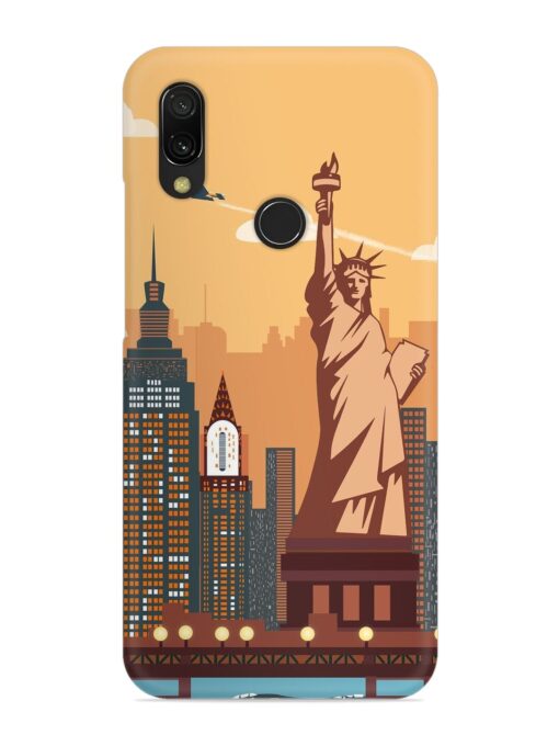 New York Statue Of Liberty Architectural Scenery Snap Case for Xiaomi Redmi 7 Zapvi