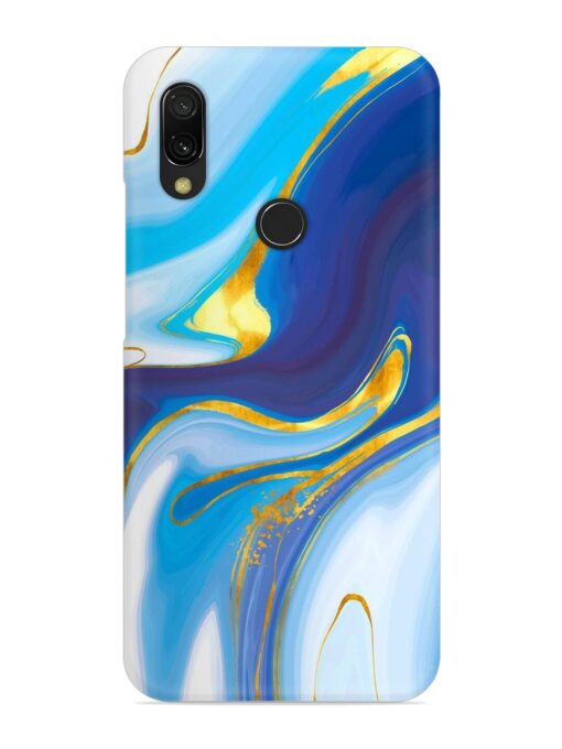 Watercolor Background With Golden Foil Snap Case for Xiaomi Redmi 7 Zapvi