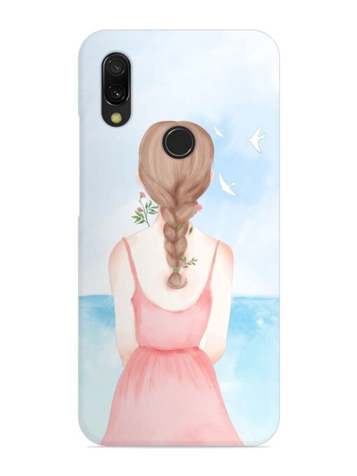 Watercolor Girl Vector Snap Case for Xiaomi Redmi 7 Zapvi