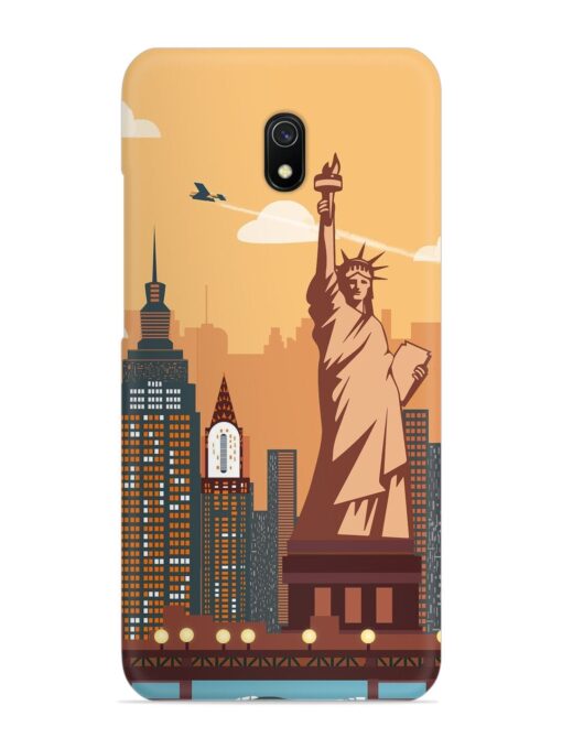 New York Statue Of Liberty Architectural Scenery Snap Case for Xiaomi Redmi 8A Zapvi