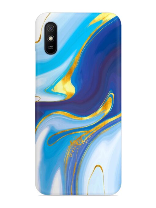 Watercolor Background With Golden Foil Snap Case for Xiaomi Redmi 9A Zapvi