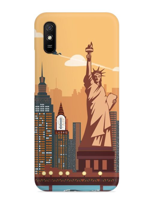 New York Statue Of Liberty Architectural Scenery Snap Case for Xiaomi Redmi 9I Zapvi