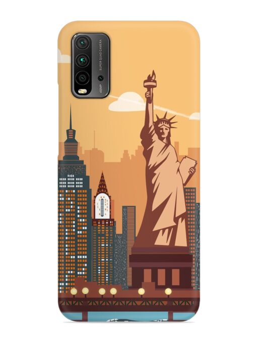 New York Statue Of Liberty Architectural Scenery Snap Case for Xiaomi Redmi 9 Power Zapvi