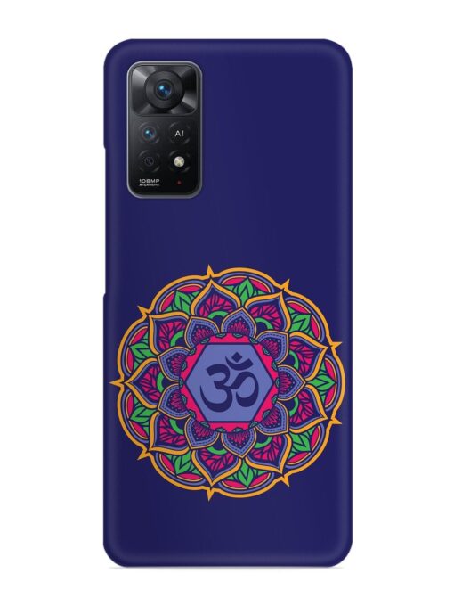 Om Mandala Art Blue Snap Case for Xiaomi Redmi Note 11 Pro (5G) Zapvi