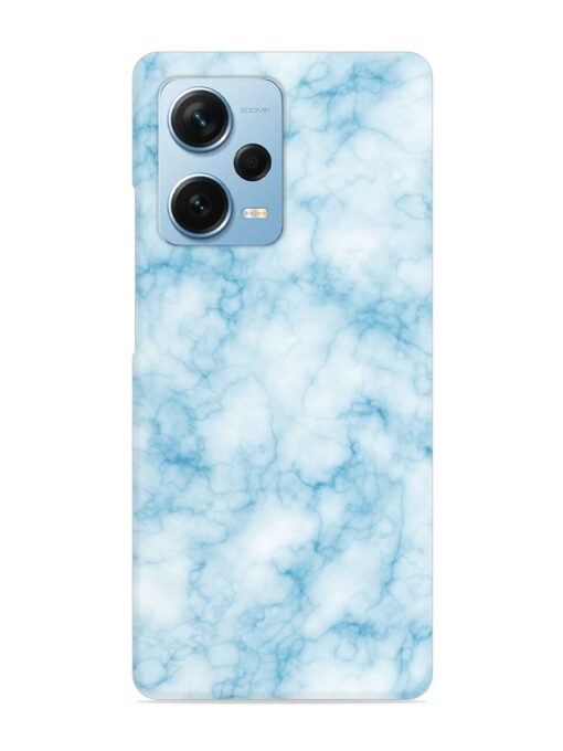 Blue White Natural Marble Snap Case for Xiaomi Redmi Note 12 Pro Plus (5G) Zapvi