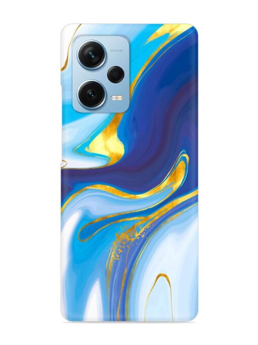 Watercolor Background With Golden Foil Snap Case for Xiaomi Redmi Note 12 Pro Plus (5G) Zapvi