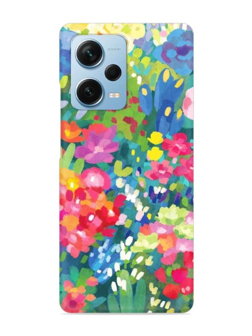 Watercolor Flower Art Snap Case for Xiaomi Redmi Note 12 Pro Plus (5G) Zapvi