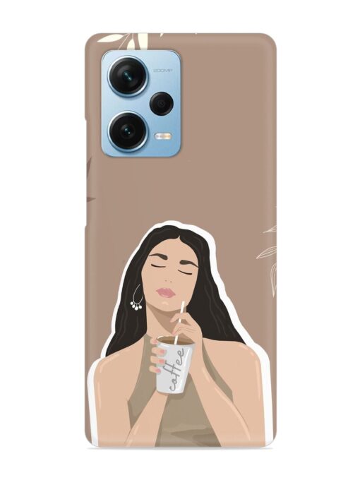 Girl With Coffee Snap Case for Xiaomi Redmi Note 12 Pro Plus (5G) Zapvi