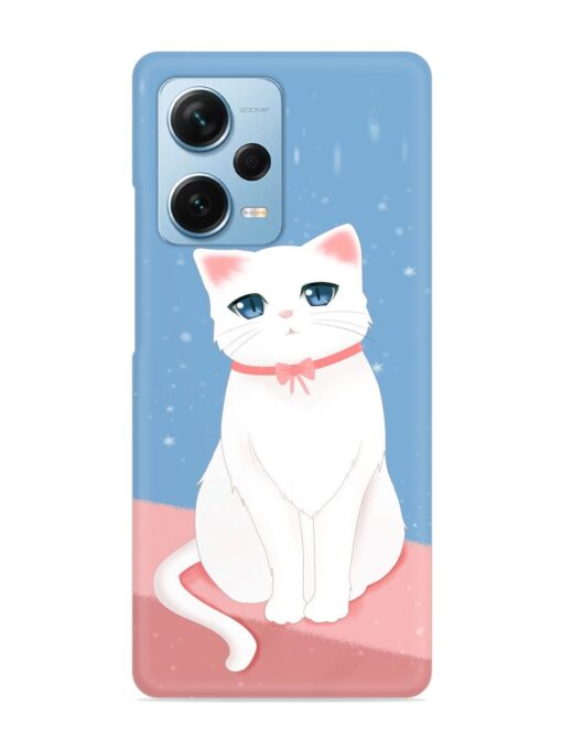 Cute White Cat Snap Case for Xiaomi Redmi Note 12 Pro Plus (5G) Zapvi