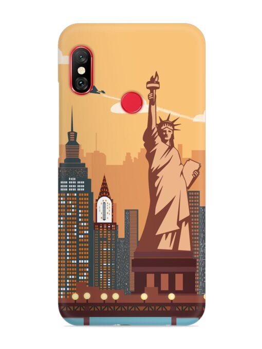 New York Statue Of Liberty Architectural Scenery Snap Case for Xiaomi Redmi Note 5 Pro Zapvi
