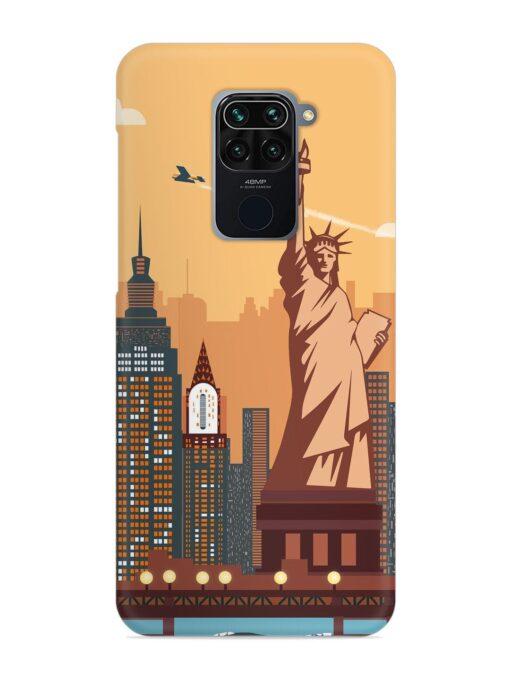 New York Statue Of Liberty Architectural Scenery Snap Case for Xiaomi Redmi Note 9 Zapvi