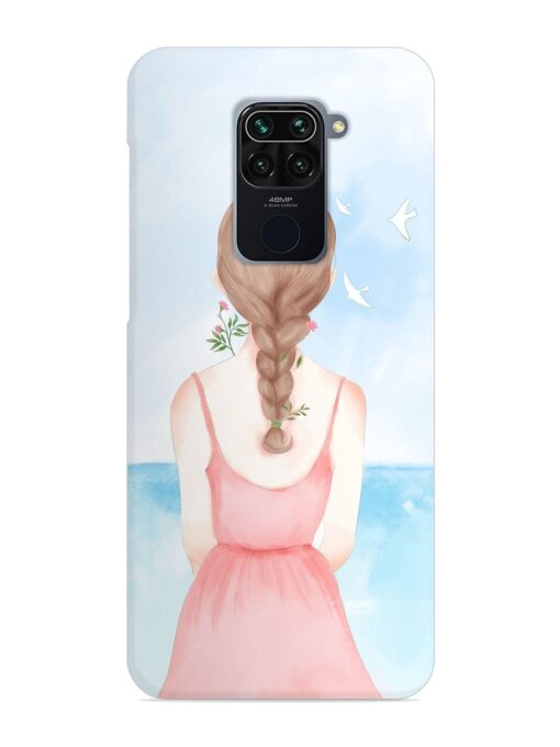 Watercolor Girl Vector Snap Case for Xiaomi Redmi Note 9 Zapvi