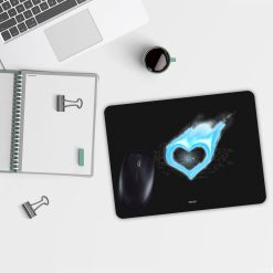Alternative view of Burning Blue Heart Mouse Pad