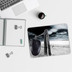 Alternative view of Dark Fence Background Mouse Pad