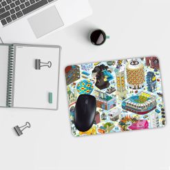Alternative view of City Map Illustretion Mouse Pad