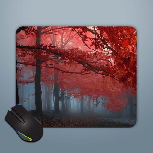 Dark Forest Illustration Mouse Pad Zapvi