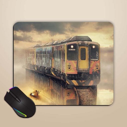 Train Illustration Mouse Pad Zapvi