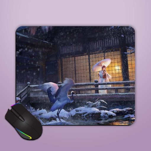 Anime Girl Wallpaper Mouse Pad