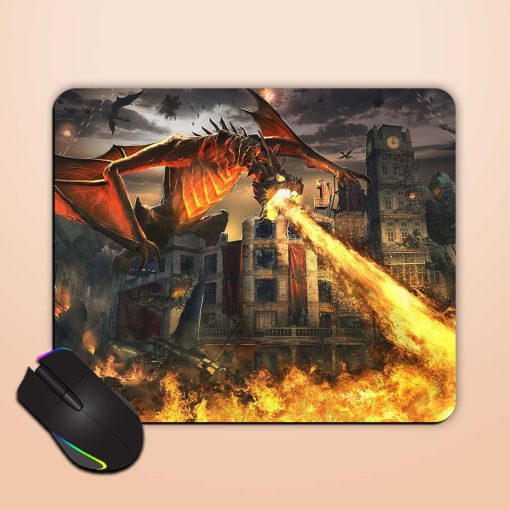 Angry Dragon Iluustration Mouse Pad