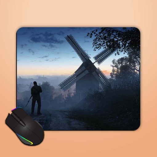 Wind Mill Illustration Mouse Pad Zapvi