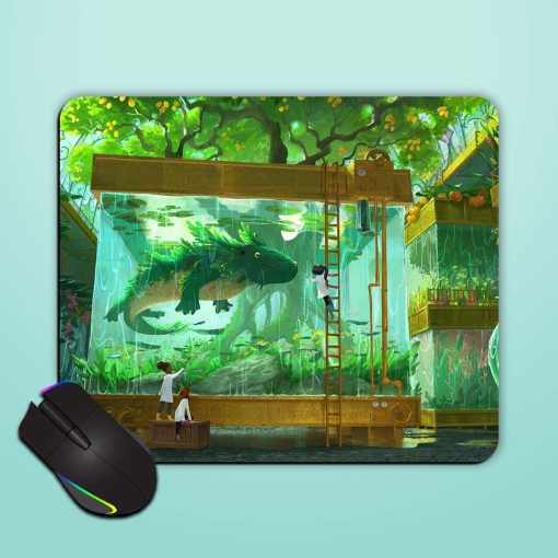 Green Dragon Mouse Pad Zapvi