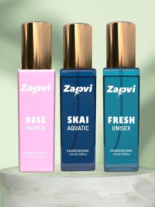 Elegance Meets Freshness Perfume Set: Rose Women, Skai Aquatic, Fresh Unisex Trio Zapvi