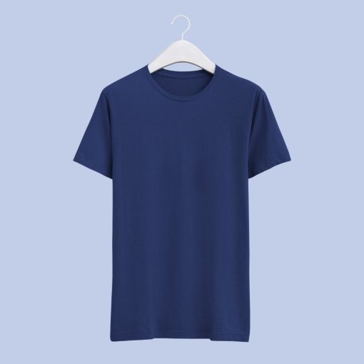 Navy Blue Half Sleeve T-Shirt for Men Zapvi