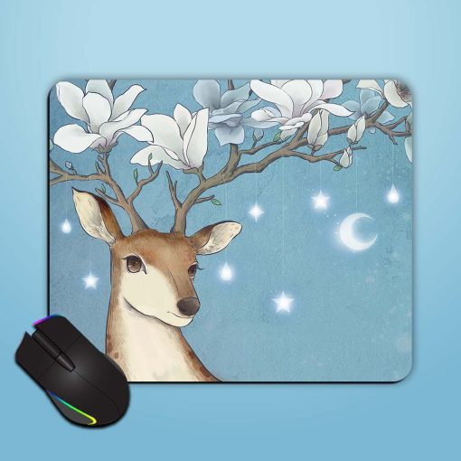 Beautiful Animated Deer Mouse Pad