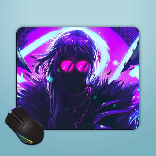 Neon Girl Mouse Pad Zapvi