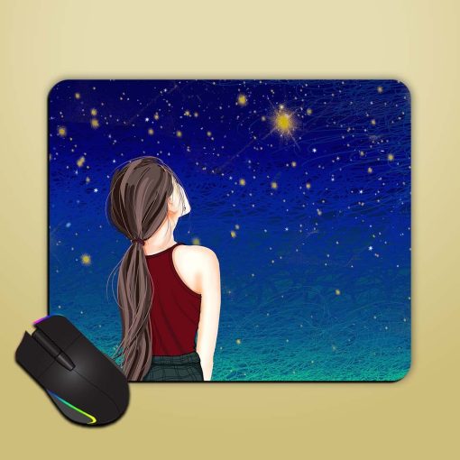 Girl Look At Sky Mouse Pad Zapvi