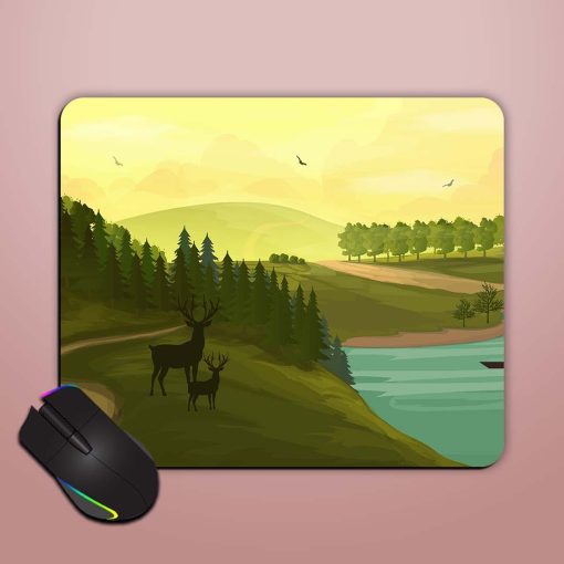 Dear Painting Mouse Pad Zapvi