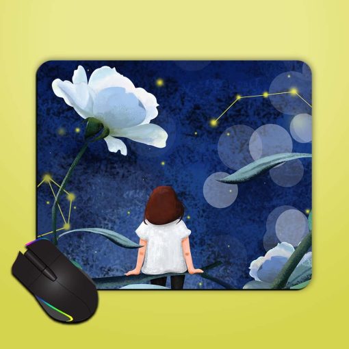 Alone Girl Mouse Pad