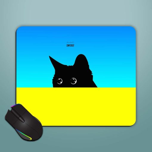 Black Cat Mouse Pad Zapvi