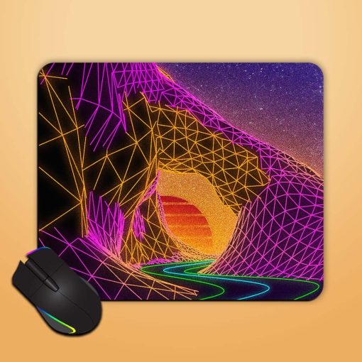 Neon Sunset Mouse Pad Zapvi