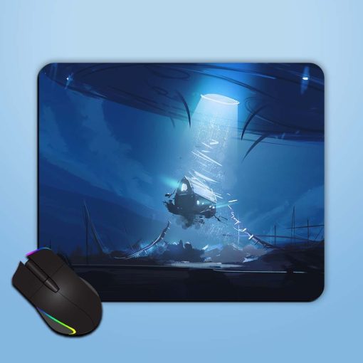 Alien Spaceship Mouse Pad Zapvi